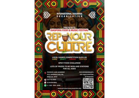 "Rep Your Culture" Diaspora Food & Music Festival, presented by IDO